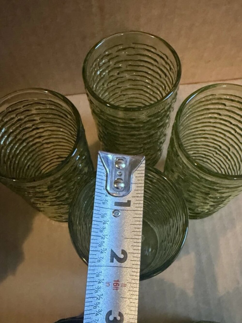 VTG Anchor Hocking Soreno 20pc Luncheon Set - Avocado Green - Picture 7 of 16